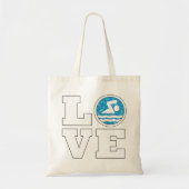 Cute Swim LOVE Swimming and Diving Swemmers Budget Tote Bag (Voorkant)