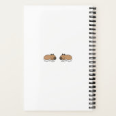 Cute Swimming Capybara Self Care Notitieboek (Achterkant)