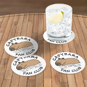 Cute Swimming Capybara Specialized Ronde Kartonnen Onderzetter