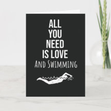 Cute Swimming Cards Sports Modern Swimmer