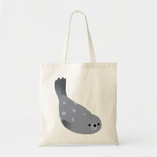 Cute Swimming Cartoon Harbour Seal Bag Tote Bag