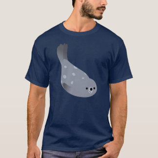 Cute Swimming Cartoon Harbour Seal T-Shirt