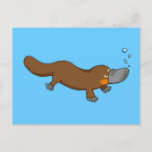 Cute swimming duck-bypus briefkaart (Voorkant)