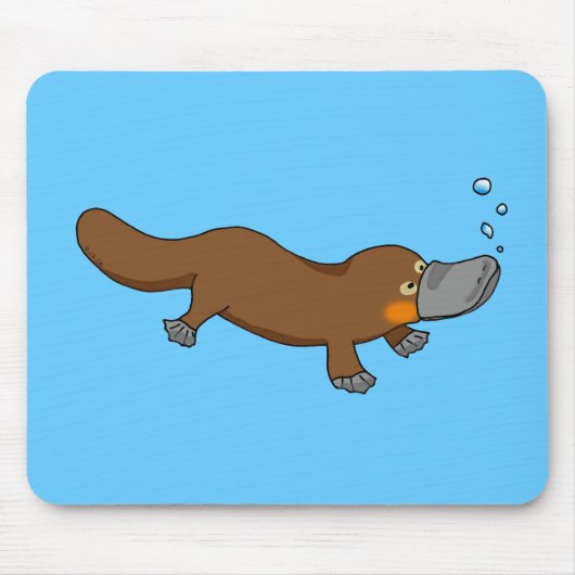 Cute swimming duck-bypus muismat (Voorkant)