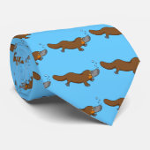 Cute swimming duck-bypus stropdas (Opgerold)