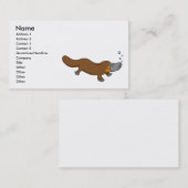 Cute swimming duck-bypus visitekaartje (Voorkant / Achterkant)
