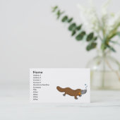 Cute swimming duck-bypus visitekaartje (Staand voorkant)