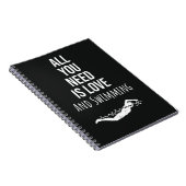Cute Swimming Gifts Sports Quote Inspirational  Notitieboek (Rechterzijde)