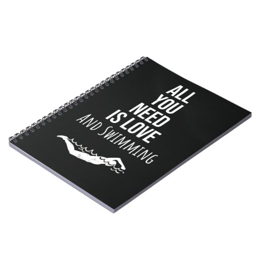 Cute Swimming Gifts Sports Quote Inspirational  Notitieboek (Linkerzijde)