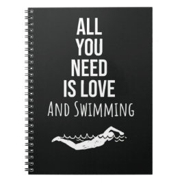 Cute Swimming Gifts Sports Quote Inspirational  Notitieboek