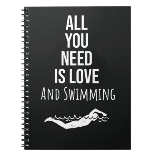 Cute Swimming Gifts Sports Quote Inspirational  Notitieboek (Voorkant)