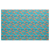 Cute Swimming Goldfish & Water Pattern Stof (Fat Quarter)