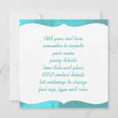 Cute Swimming Mermaid Party Kaart (Achterkant)