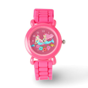 Cute Swimming Mermaids Thema Horloge