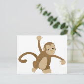 Cute Swinging Monkey Briefkaart (Staand voorkant)
