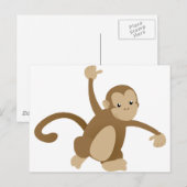 Cute Swinging Monkey Briefkaart (Voorkant / Achterkant)