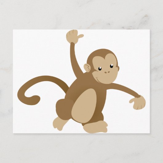 Cute Swinging Monkey Briefkaart (Voorkant)