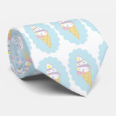 Cute Swirl Ice Cream Cone Stropdas (Opgerold)