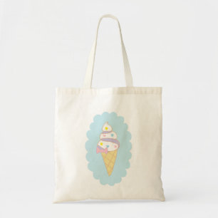 Cute Swirl Ice Cream Cone Tote Bag