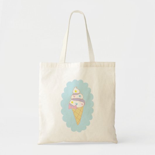 Cute Swirl Ice Cream Cone Tote Bag (Voorkant)