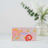 Cute Swirls Visitekaartje (Staand voorkant)
