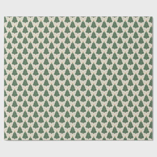 Cute Swirly Christmas Tree Pattern Cadeaupapier (Vlak)