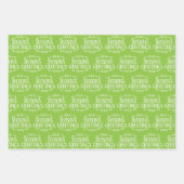 Cute Swirly Season's Greetings Ornament Kerstmis Inpakpapier Vel (Voorkant 3)