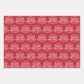 Cute Swirly Season's Greetings Ornament Kerstmis Inpakpapier Vel (Voorkant 3)