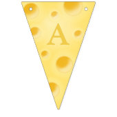 Cute Swiss Cheese Wedges Custom Lettering Vlaggetjes (Derde vlag)