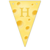 Cute Swiss Cheese Wedges Custom Lettering Vlaggetjes (Tweede vlag)