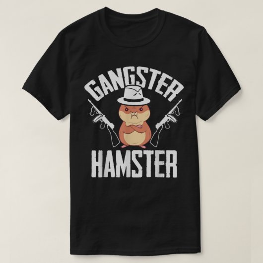 Cute Syrian Hamster Funny Rodents Gangster Hamster T-shirt (Design voorkant)