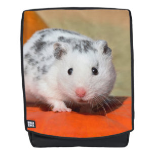 Cute Syrian Hamster White Black gescand - Rucksack Rugtassen