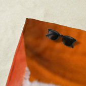 Cute Syrian Hamster White Black Spotted Funny Pet Strandlaken (In situ)