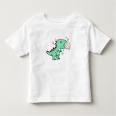 Cute T-Rex Blowing Bubble Gum for Kids Birthday Kinder Shirts (Voorkant)