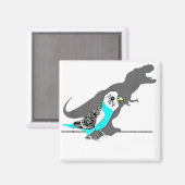 Cute T-rex Blue Budgie Funny Birb memes Screaming Magneet (Voorkant / Achterkant)