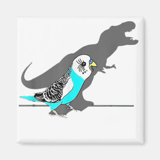 Cute T-rex Blue Budgie Funny Birb memes Screaming Magneet