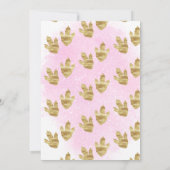 Cute T Rex Dinosaur Girl Birthday Party Kaart (Achterkant)