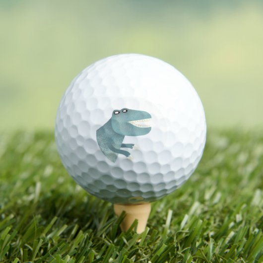 Cute T-Rex Dinosaur Golf Balls Golfballen (Insitu Shirt)