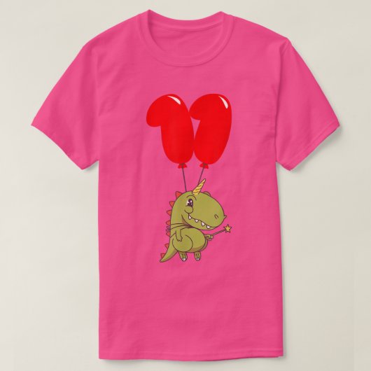 Cute T-Rex Fairy - 11th Birthday - Kinder ballon P T-shirt (Design voorkant)