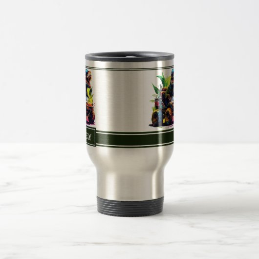 Cute T-Rex Riding Monster Truck Dinosaur Name Reisbeker (Center)