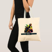 Cute T-Rex Riding Monster Truck Dinosaur Name Tote Bag (Voorkant (product))