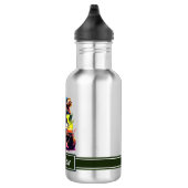 Cute T-Rex Riding Monster Truck Dinosaur Name Waterfles (Rechts)