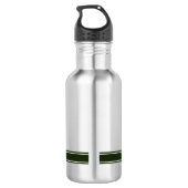 Cute T-Rex Riding Monster Truck Dinosaur Name Waterfles (Achterkant)