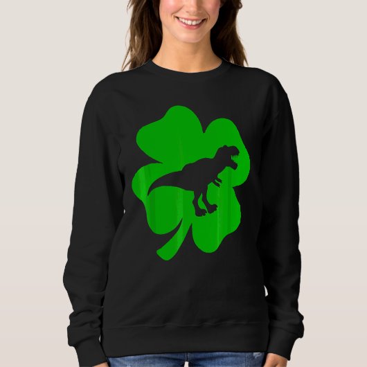 Cute T Rex Shamrock Dino Saint Patricks Day Dinosa Trui (Voorkant)