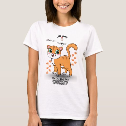 Cute T-Shirt for cat lover (Voorkant)