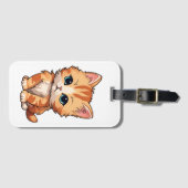 Cute Tabby Cat Bagagelabel (Voorkant (horizontaal))