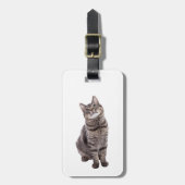 Cute Tabby Cat Bagagelabel (Voorkant verticaal)