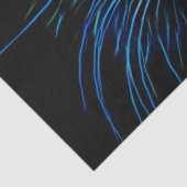 Cute Tabby Cat Design Blue Green Black Pop Art Tissuepapier (Detail)