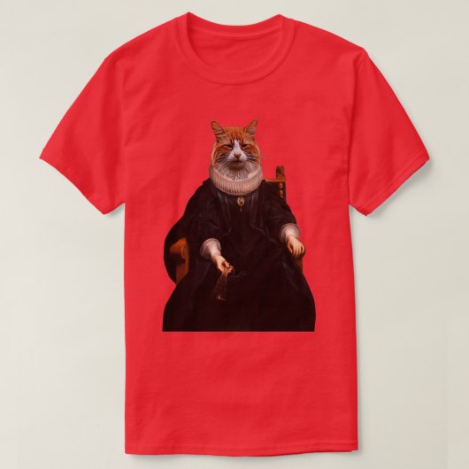 Cute tabby cat Distinguing Royal Dog Pets on renai T-shirt (Design voorkant)