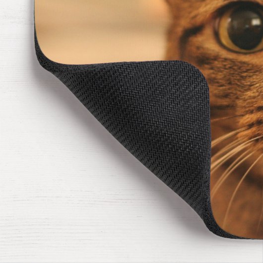 Cute tabby cat face mousepad muismat (Hoek)
